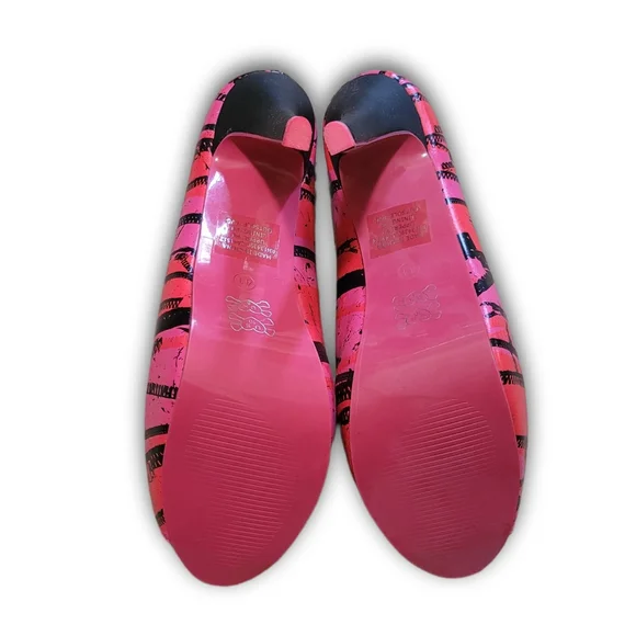 Abbey Dawn Hot Pink Zip It Platform Stiletto Heels NIB - Picture 6 of 8